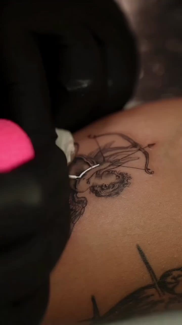 Delicate Angel Fineline on the Forearm